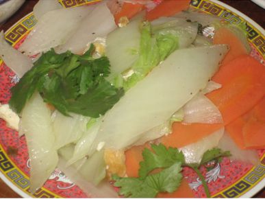 Cải thảo xào cà rốt