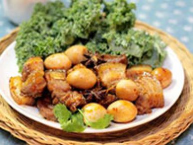 Thịt ba chỉ rán sốt xì dầu