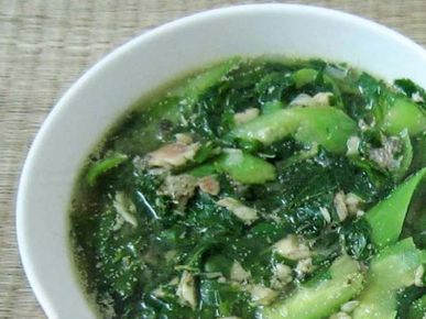 Canh rau ngót nấu mướp